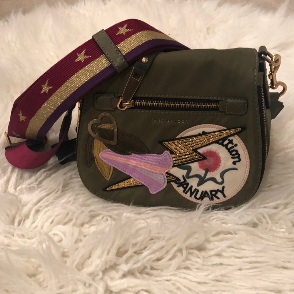 MARC JACOBS CARRIED ONCE ARMY GREEN CROSSBODY BAG